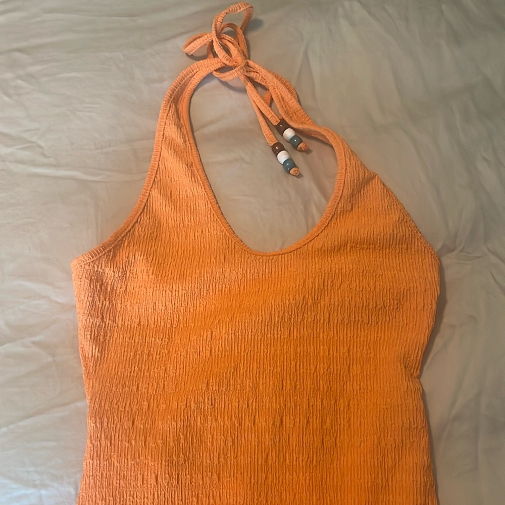 Shein orange mini dress